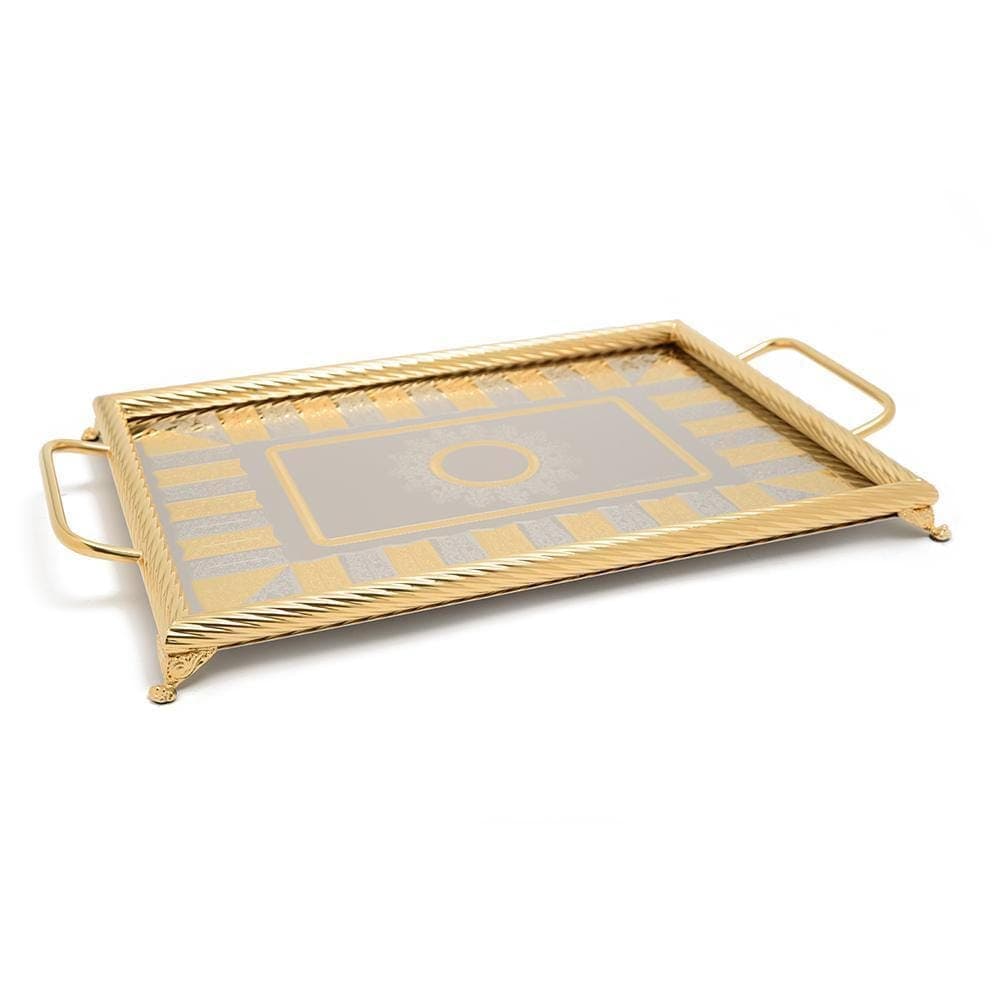 Brignani Alexie 1 Rectangle Tray - Gold, 40 x 28 cm - 1300/1ALEX1-G - Jashanmal Home