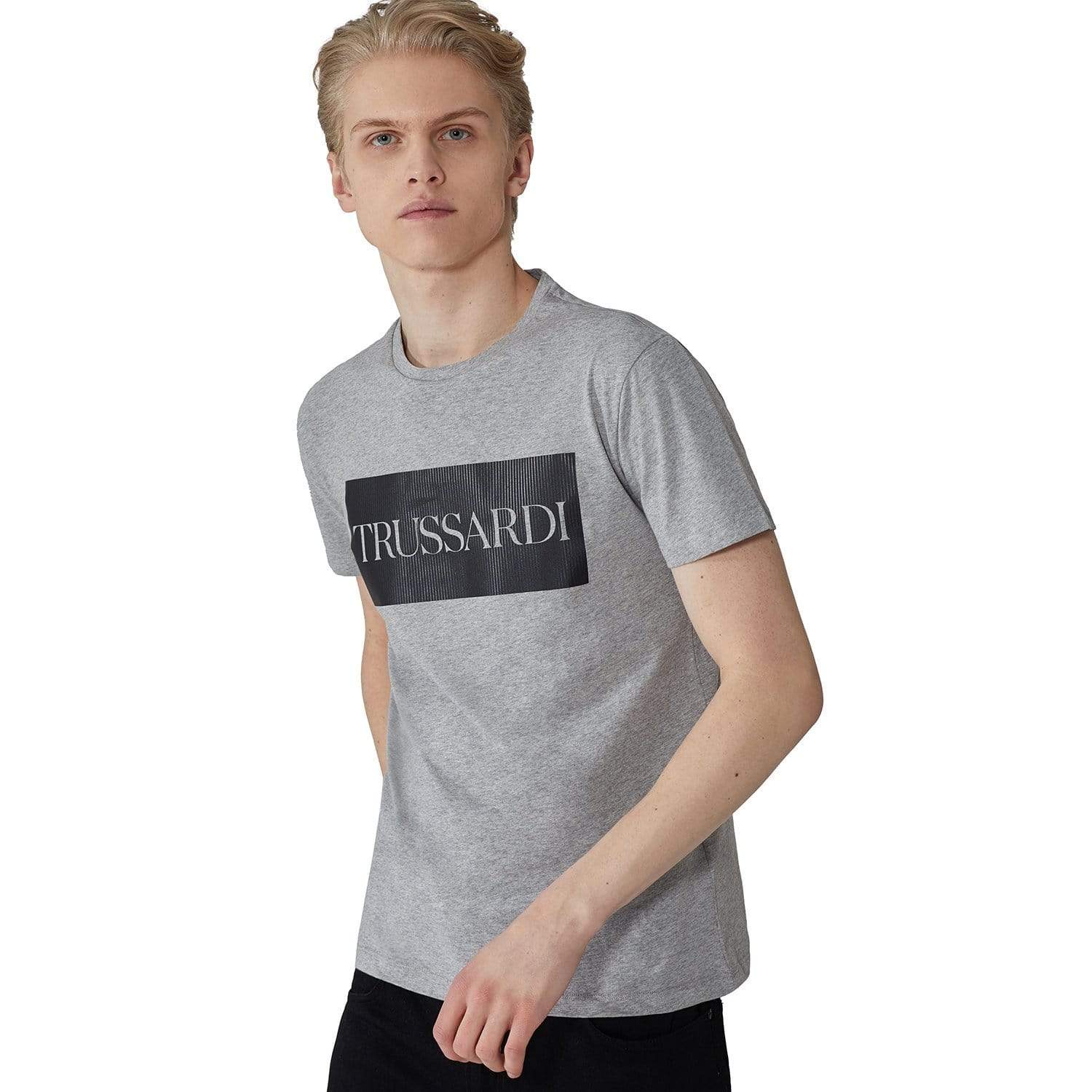 Trussardi Pure Cotton Jersey T-Shirt - Melange Grey - 52T00312