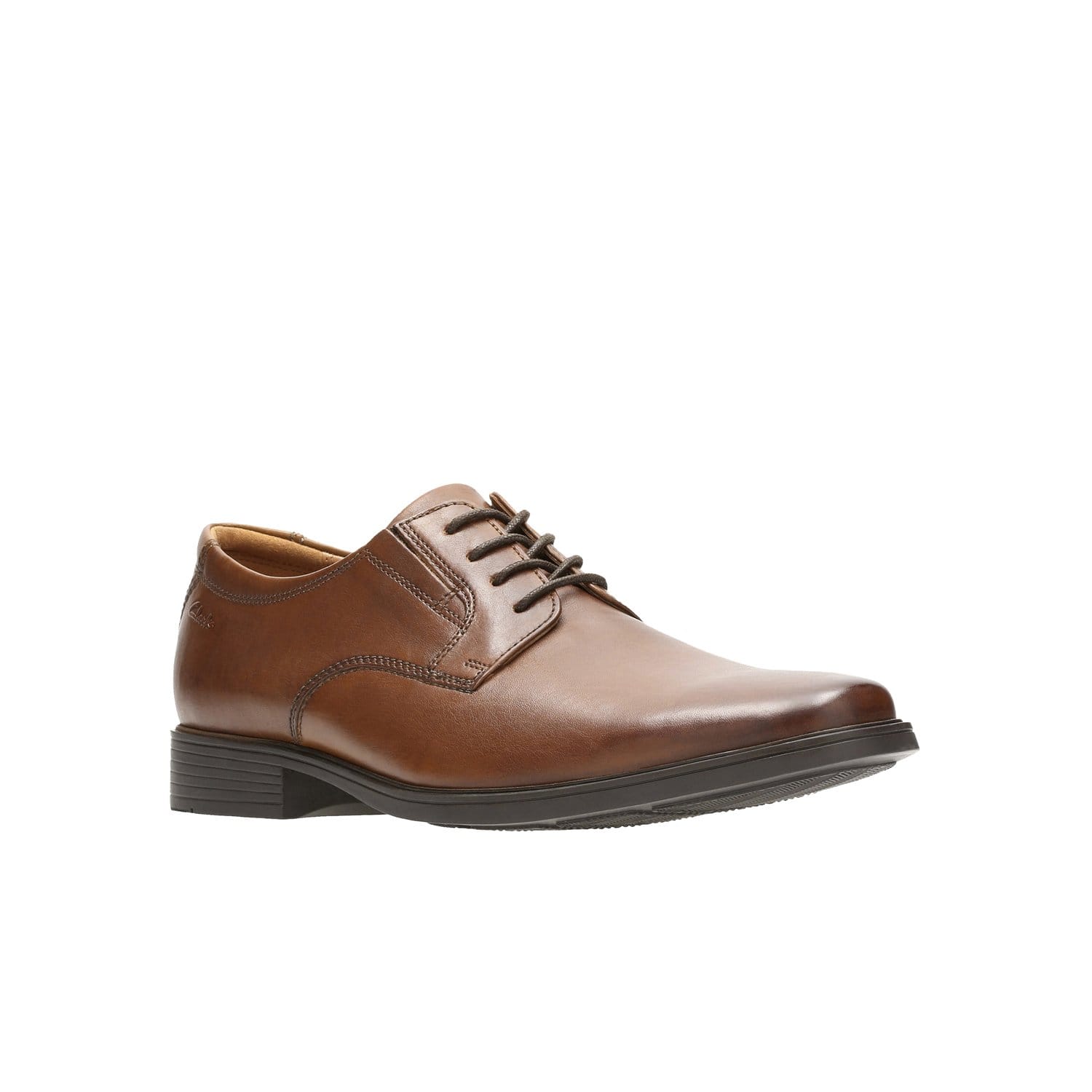 Clarks Tilden Plain Men s Shoes Dark Tan Lea 26130097