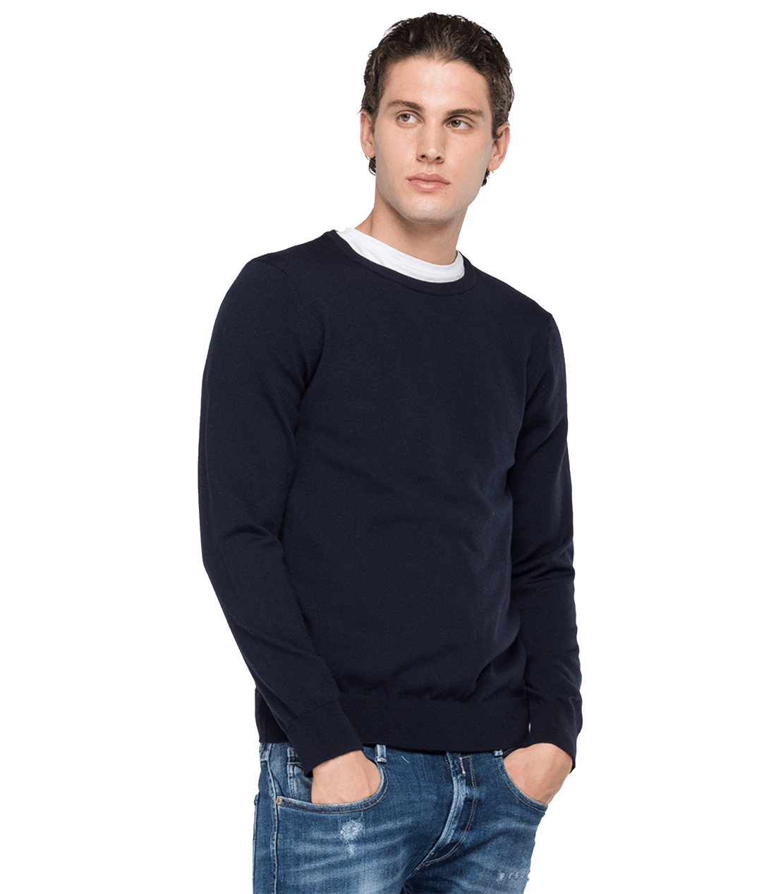 Crewneck Sweater In Merino Wool