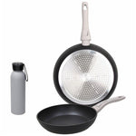 Tognana I Love The Planet Aluminium Bottle With 2 Frying Pans Set, Grey
