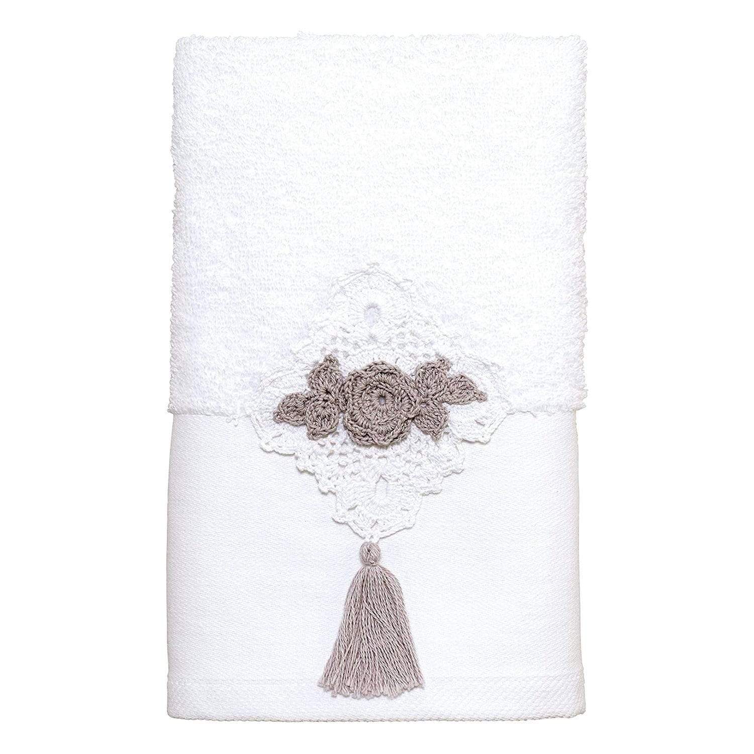 Avanti Diamond Lace Hand Towel - White - 23312 - Jashanmal Home
