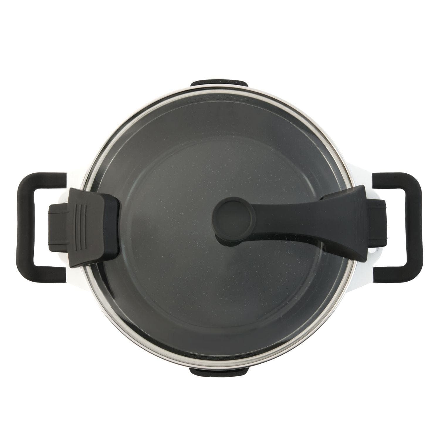 BergHOFF Virgo 2-Handle Deep Skillet with Cover - White, 28 cm - 2304919 - Jashanmal Home