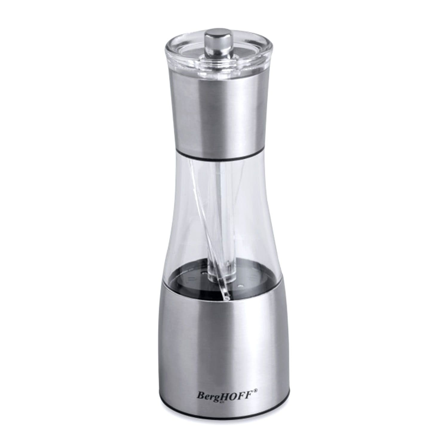 Essentials Salt and Pepper Mill - Silver and Clear, 19 cm - 1106244 - 1106244
