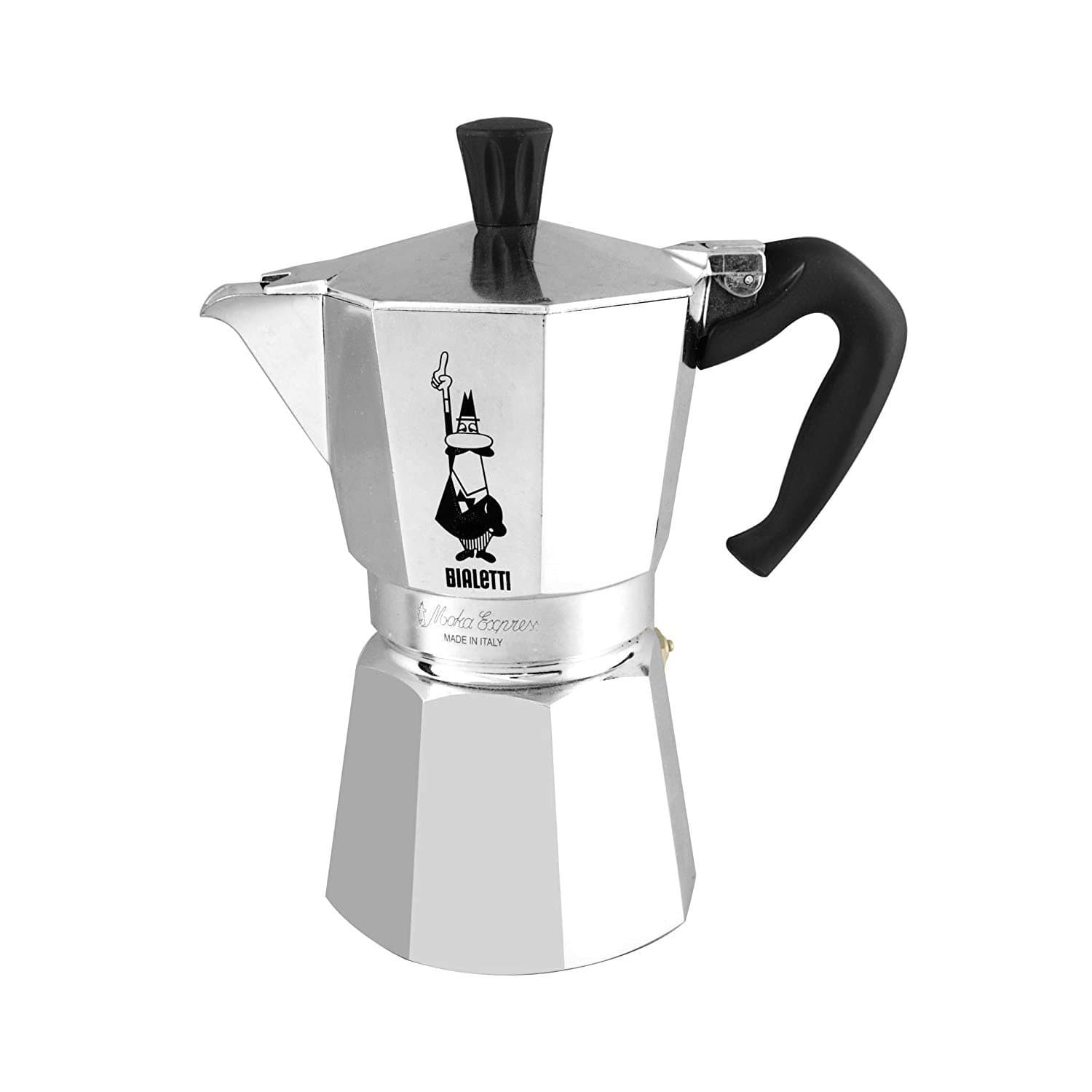 Bialetti Moka Express Coffee Maker - Silver, 3 Cups - 1162 - Jashanmal Home