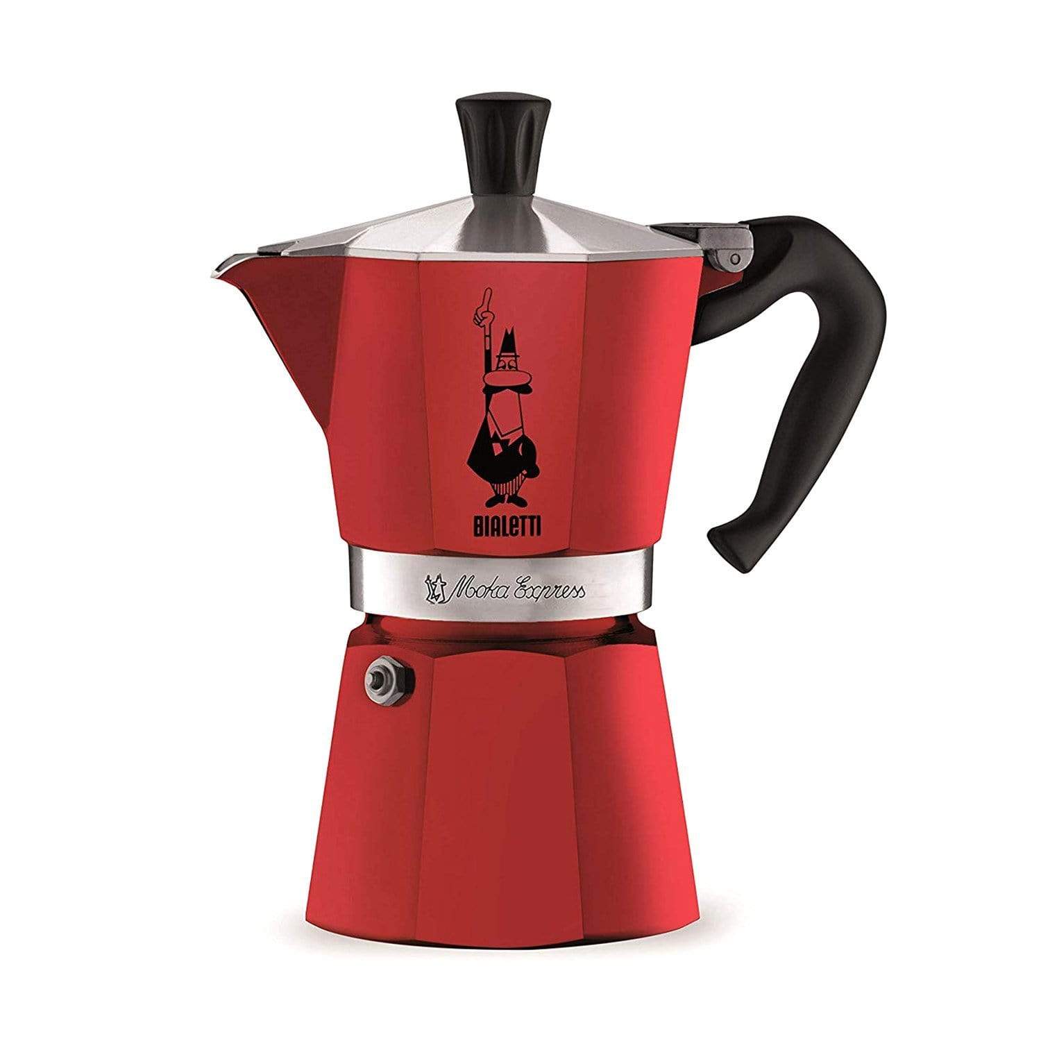 Bialetti Moka Express Coffee Maker - Red , 6 Cups - 4943 - Jashanmal Home