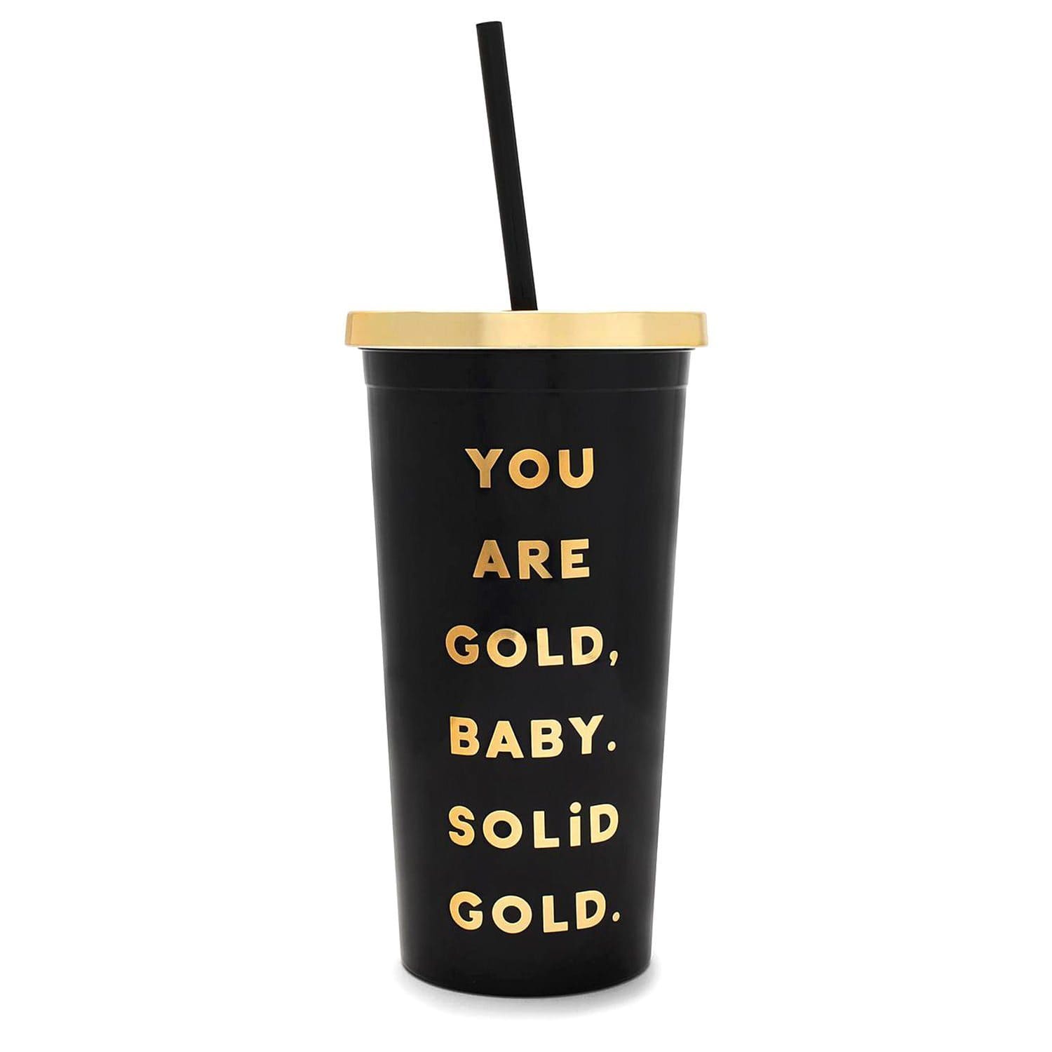 Ban.Do You are Gold Delux Sip Sip Tumbler with Straw - 85308 - Jashanmal Home