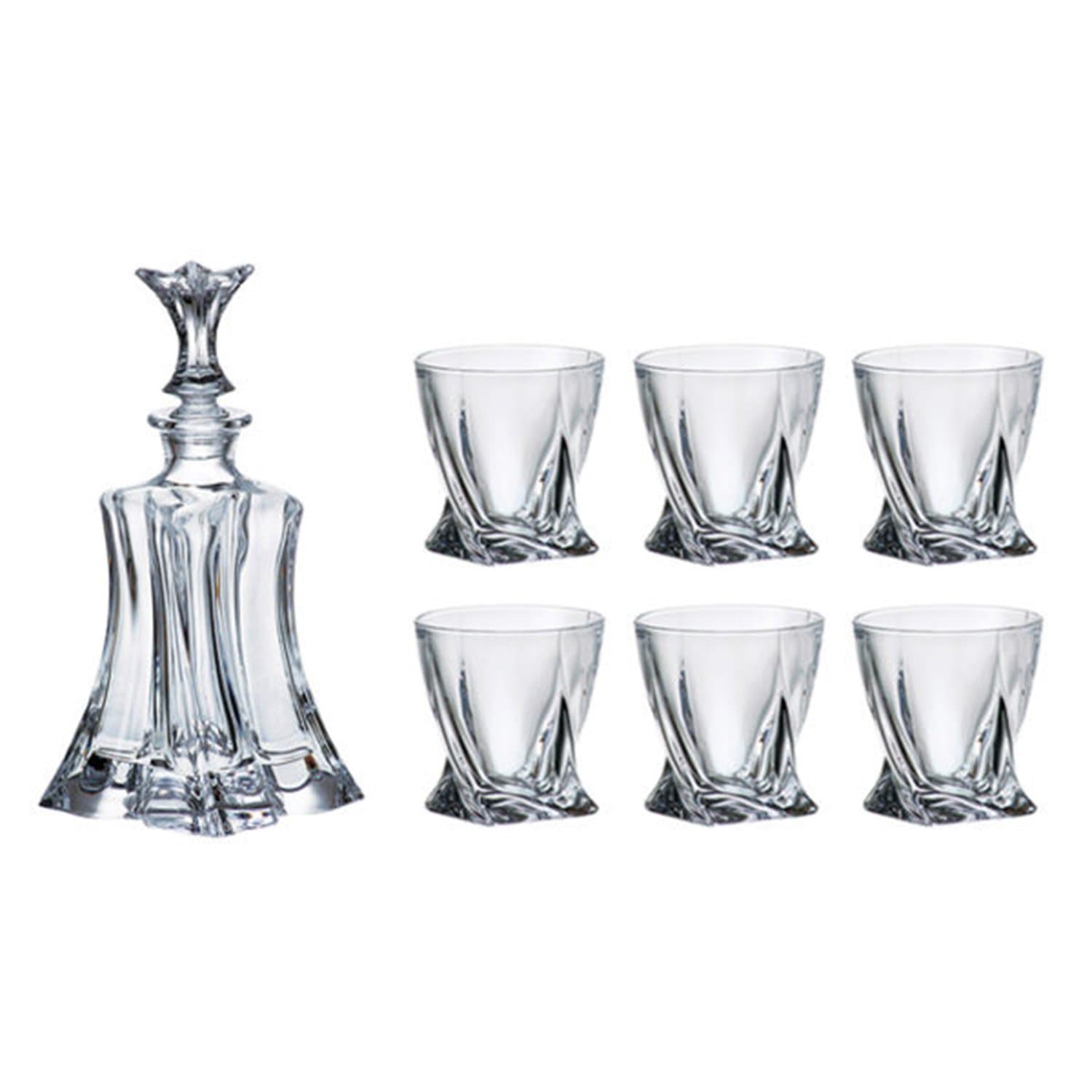 Bohemia Crystal Glass Florale Whiskey Set - Clear - 5391286 - Jashanmal Home