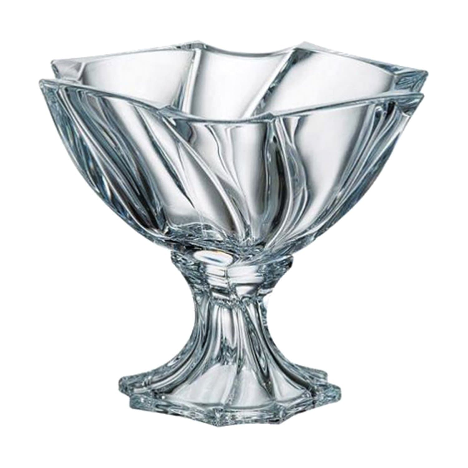 Bohemia Crystal Glass Neptune Footed Bowl - 25.5 cm - 5392044 - Jashanmal Home