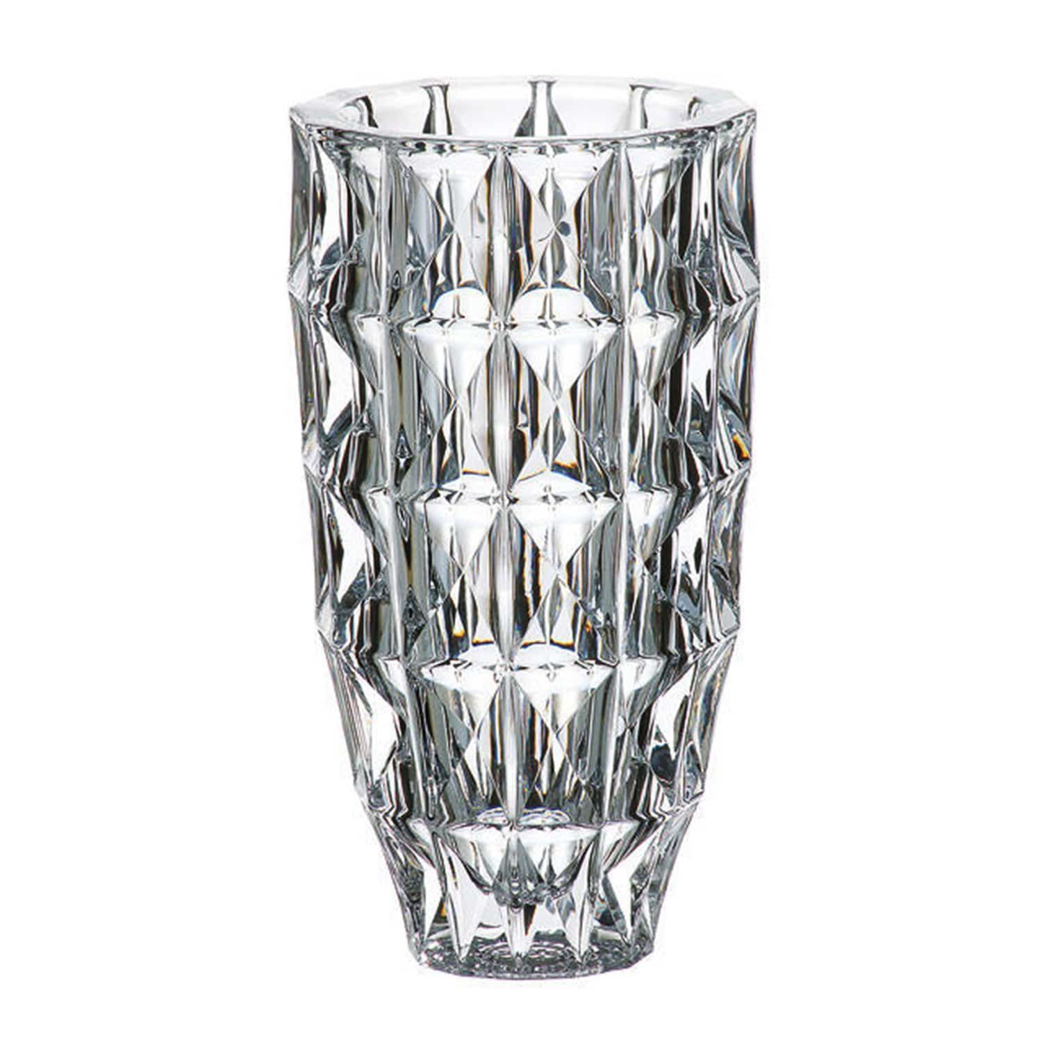 Bohemia Crystal Glass Diamond Vase - 28 cm - 5390844 - Jashanmal Home