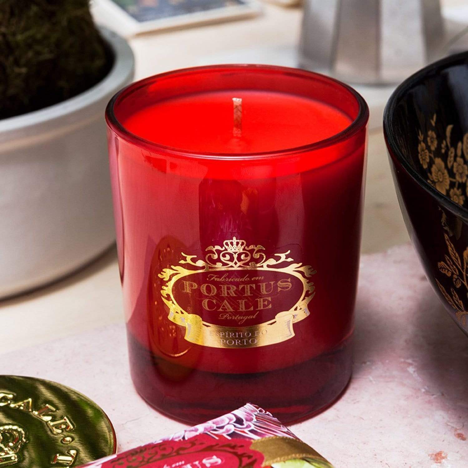 Castelbel Portus Cale Noble Red Glass Candle - C2-2402 - Jashanmal Home