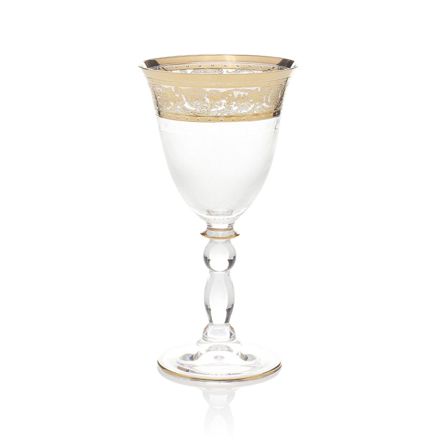 Combi Angelique Small Goblets - Clear and Gold, Set of 6 - G369Z-97 - Jashanmal Home