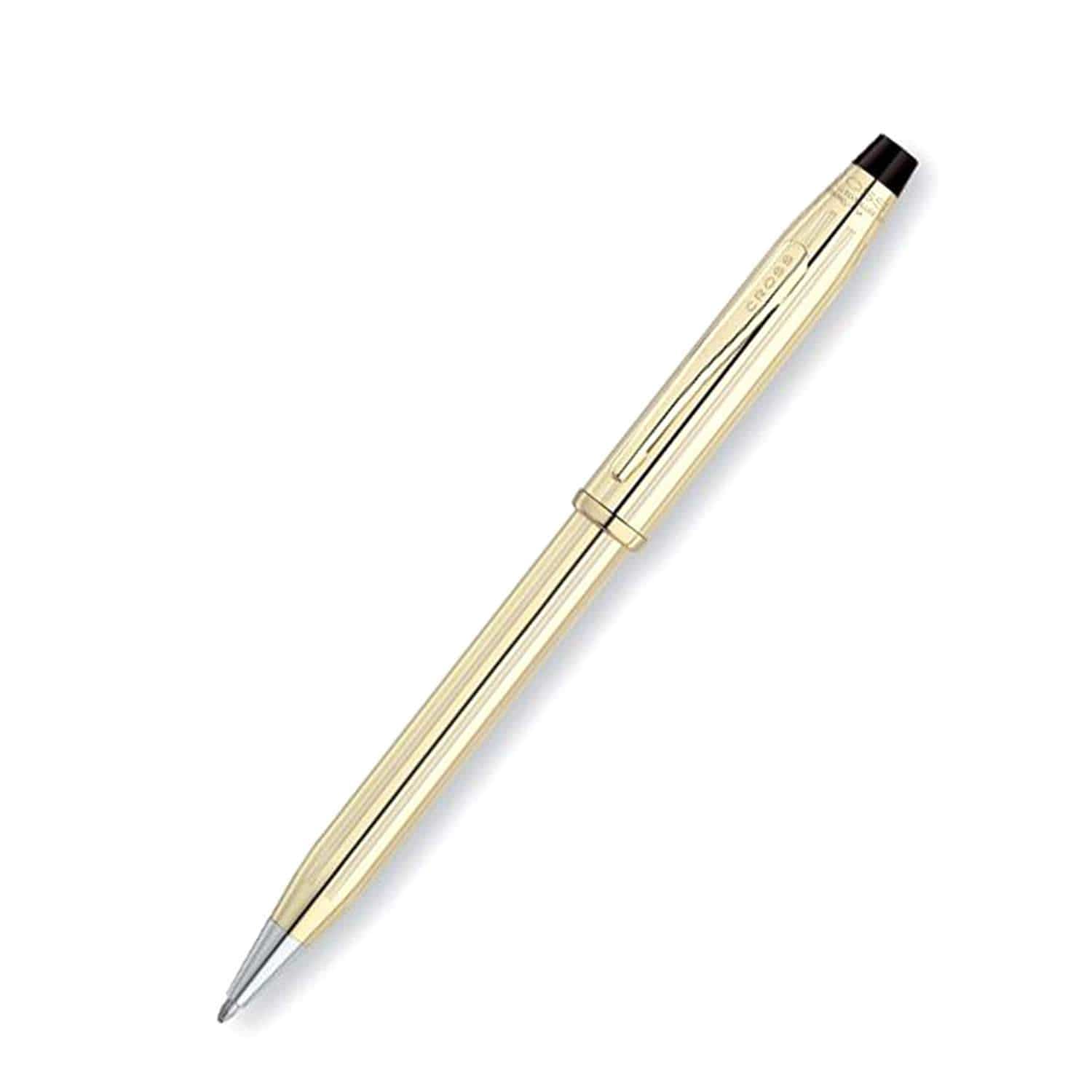 قلم كروي كروس 10 قيراط مملوء بالذهب - ذهبي - 4502WG - Jashanmal Home