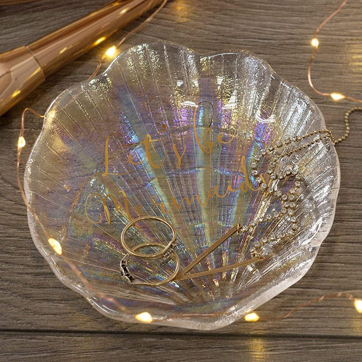 Creative Tops Ava & I Let's Be Mermaids Glass Shell Trinket Dish - 5213693 - Jashanmal Home
