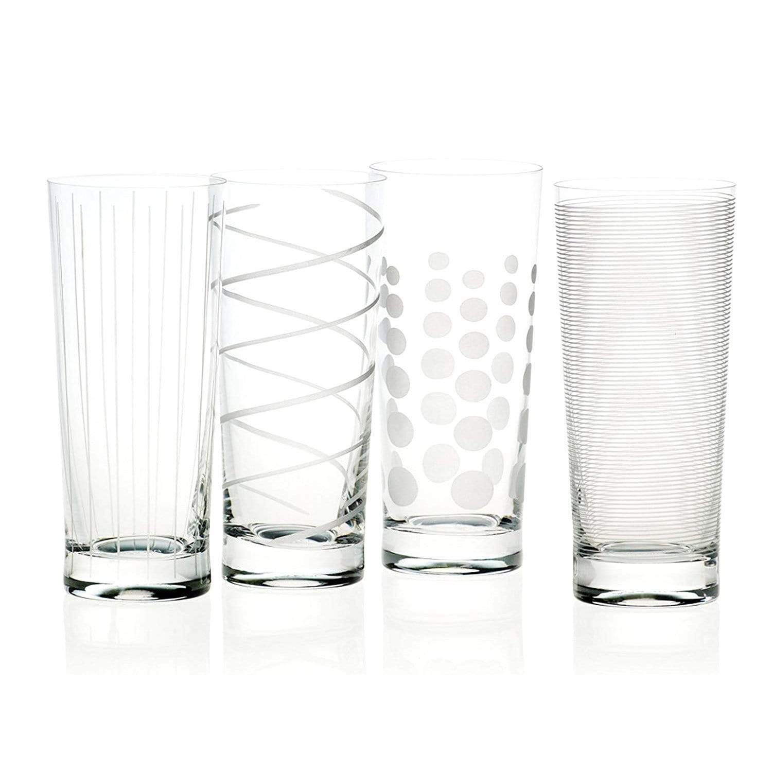 Creative Tops Mikasa Cheers Highball Tops Glass Set - Clear and Silver, 550 ml, 4 Piece - 5159317 - Jashanmal Home