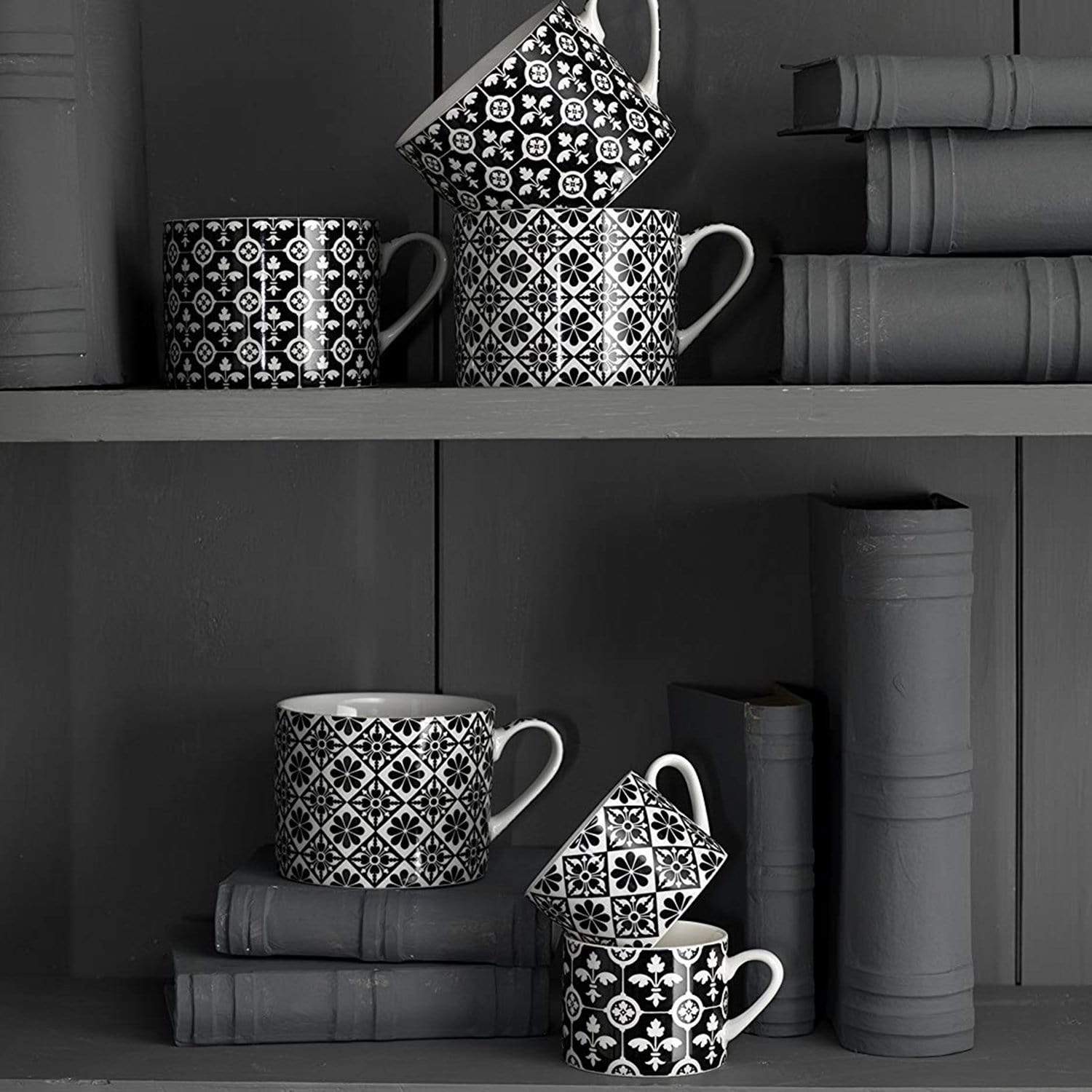 Creative Tops Victoria and Albert Encaustic Tile Espresso Mug - Set of 4 - 5174576 - Jashanmal Home