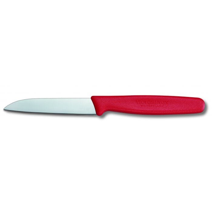 VICTORINOX PARING KNIFE RED NYLON HANDLE BLADE 8CM  - 5.0401