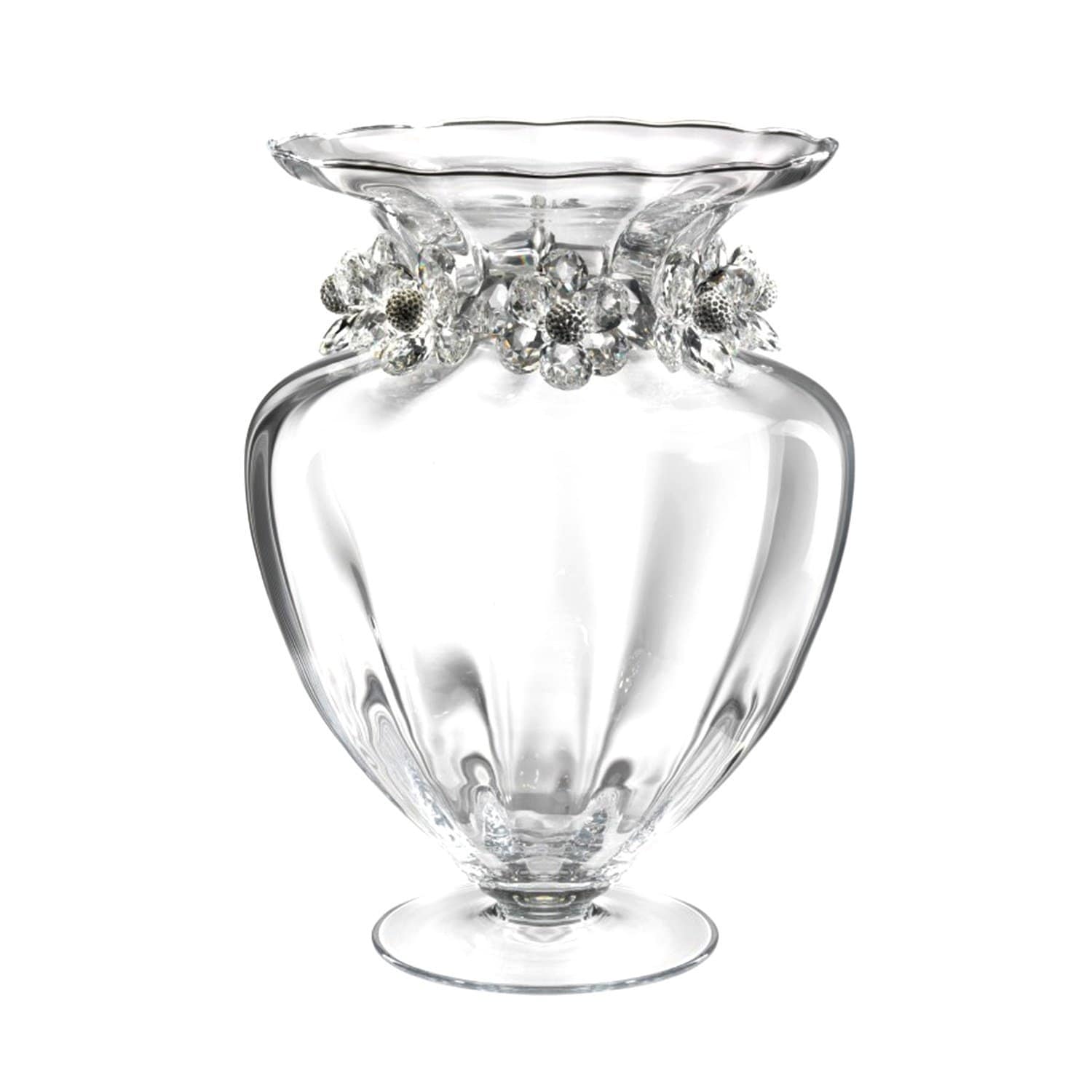 Debora Carlucci Amphora Crystal Flowers Glass Vase - 42 x 32 cm - DC5512 - Jashanmal Home