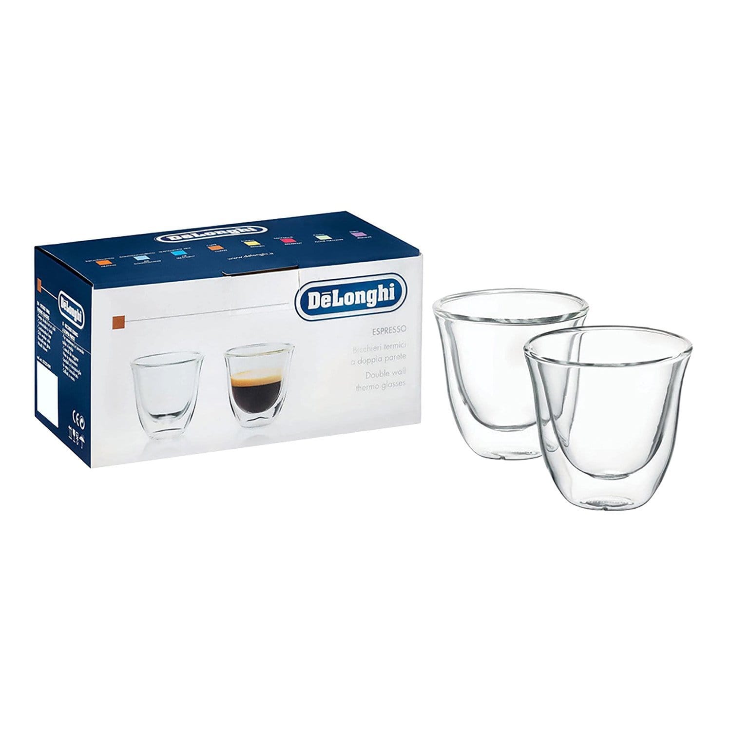 De'Longhi 2 Piece Espresso Glasses - Clear - 5513214591 - Jashanmal Home