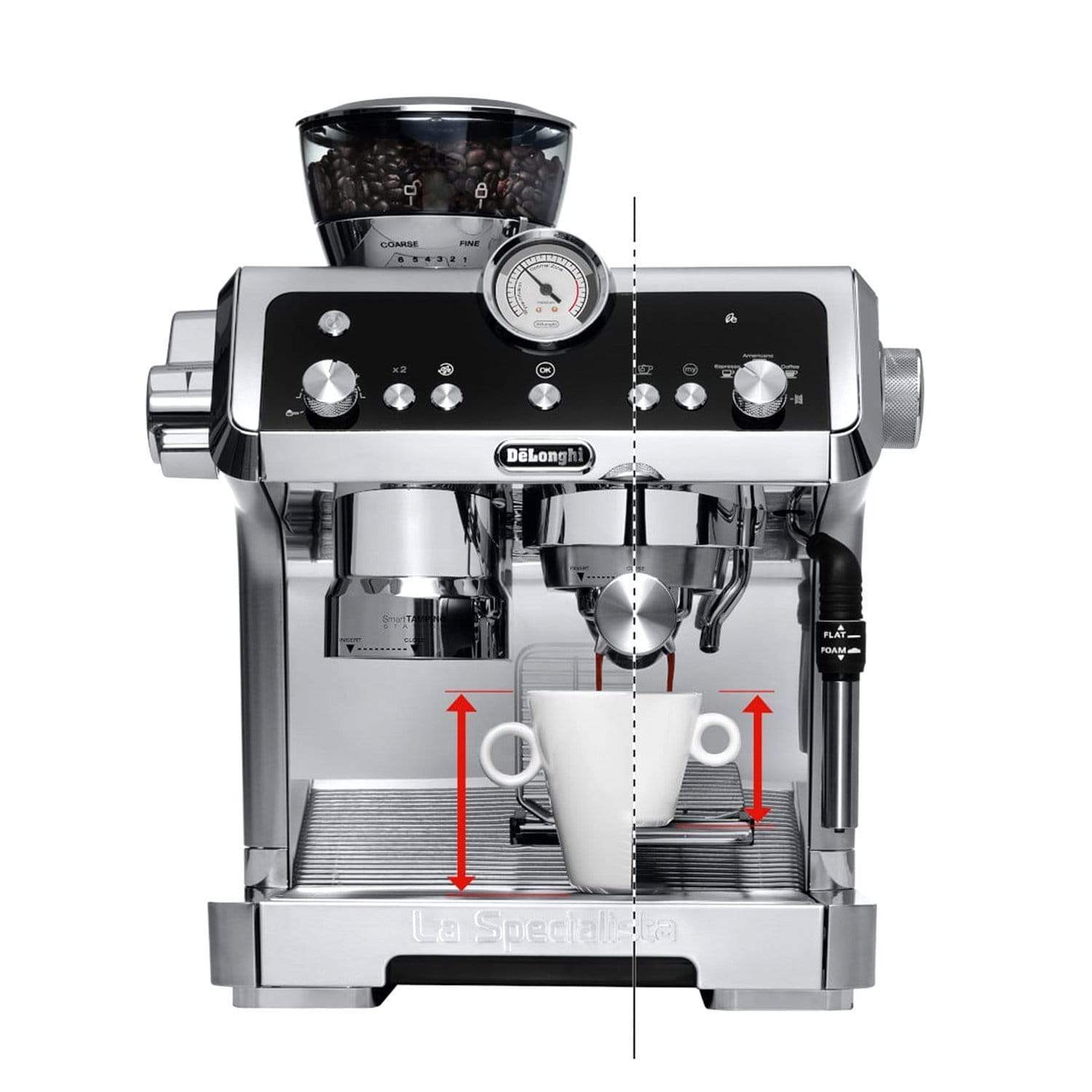 De'Longhi ماكينة تحضير القهوة بمضخة لا سبيشاليكا - فضي - EC9335. م - جاشنمال هوم
