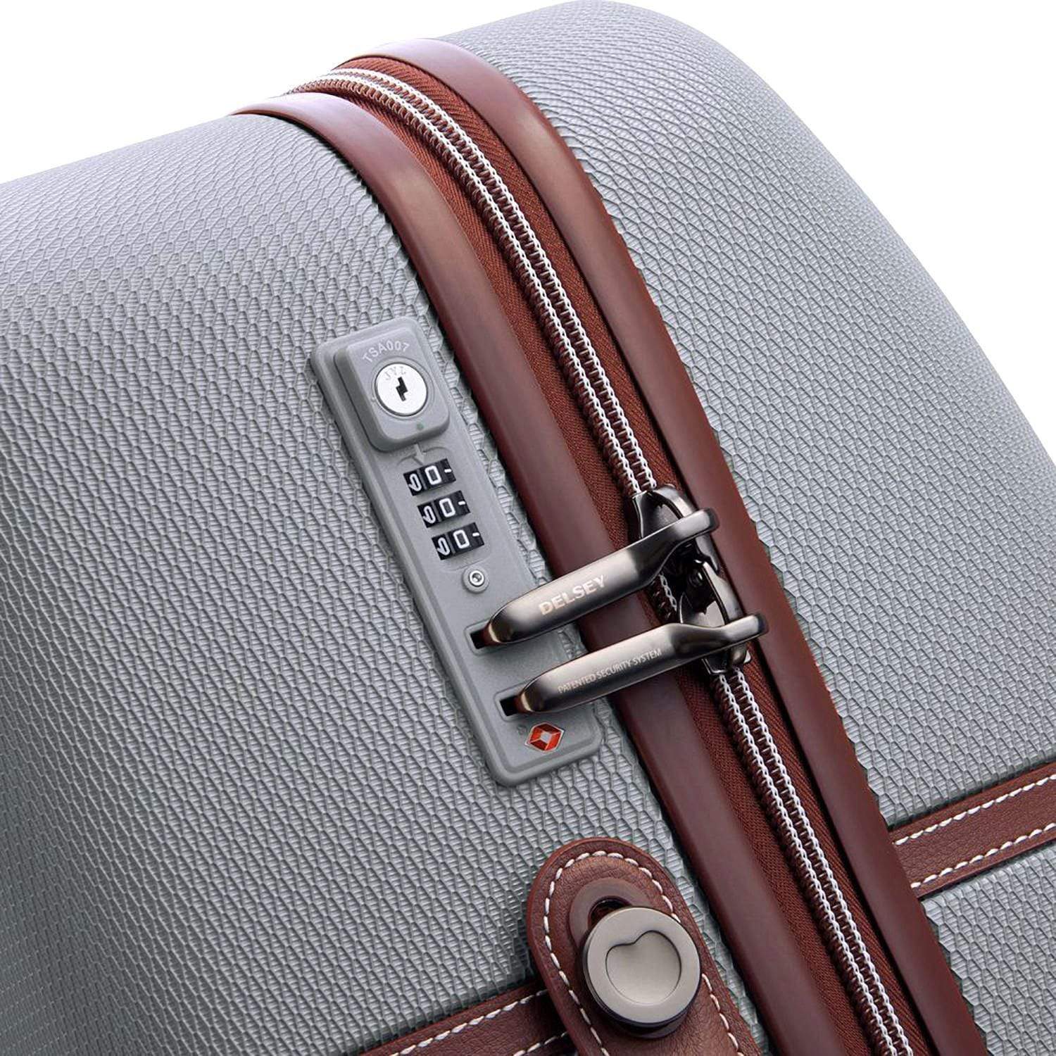 Delsey Chatelet Air 4 Double Wheel Cabin Trolley Case - Silver - 00167281011 SILVER - Jashanmal Home