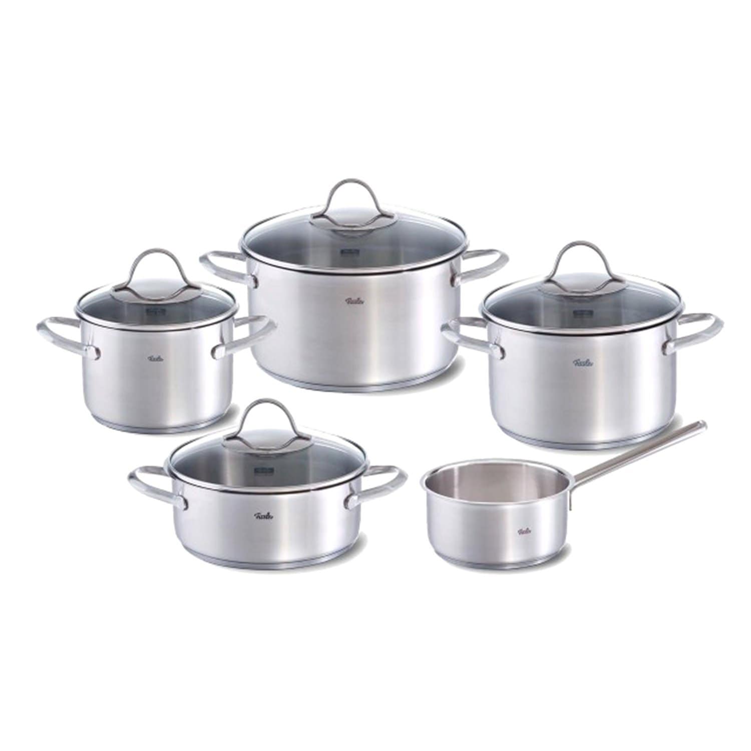 Fissler 9 Piece Cookware Set - Silver and Clear - 002-114-05-000/0 - Jashanmal Home