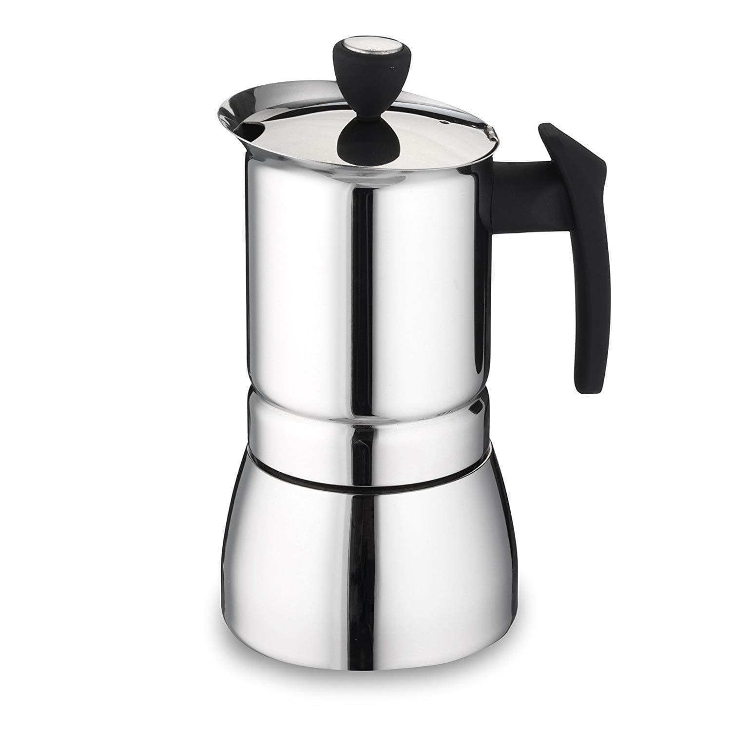 Grunwerg SSICM 4 Cups Espresso Coffee Maker - Silver - SSICM-04 - Jashanmal Home