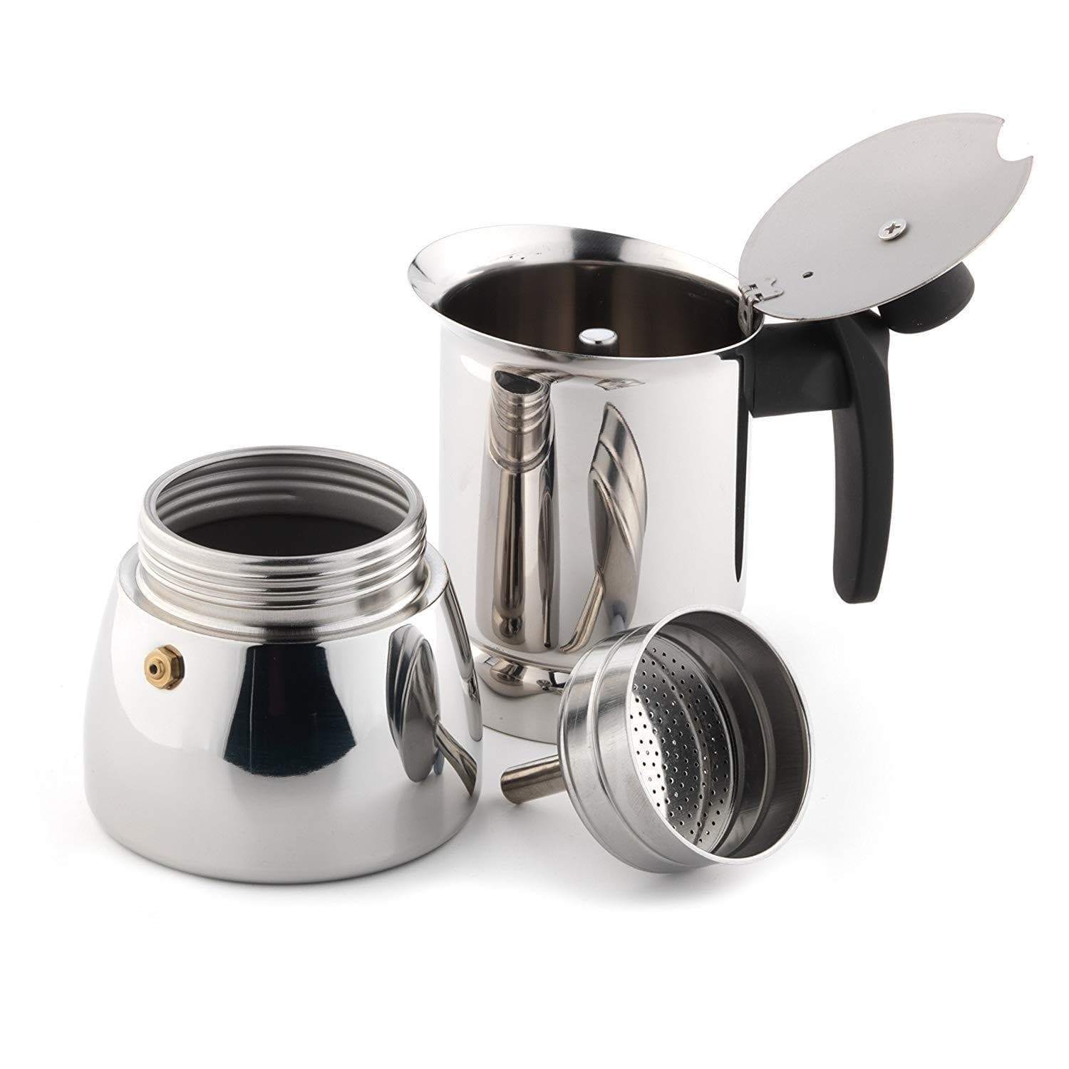 Grunwerg SSICM 4 Cups Espresso Coffee Maker - Silver - SSICM-04 - Jashanmal Home
