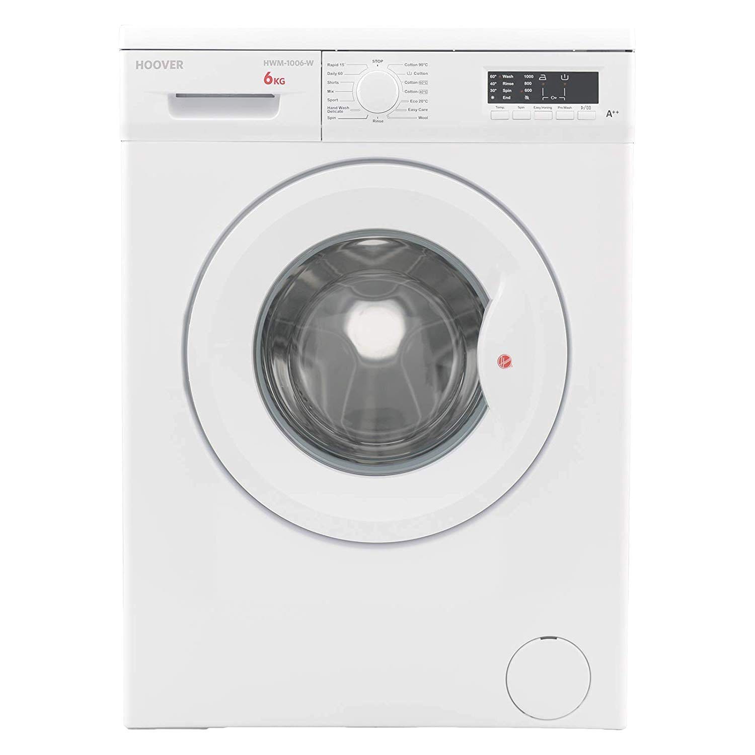 Hoover 6 kg Washing Machine with LED Indicator - HWM-1006-W - Jashanmal Home
