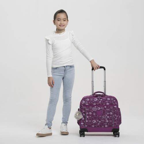 Kipling-Storia-Kids' 4-Wheeled School Bag with Laptop Compartment-Statement-I3482-57N