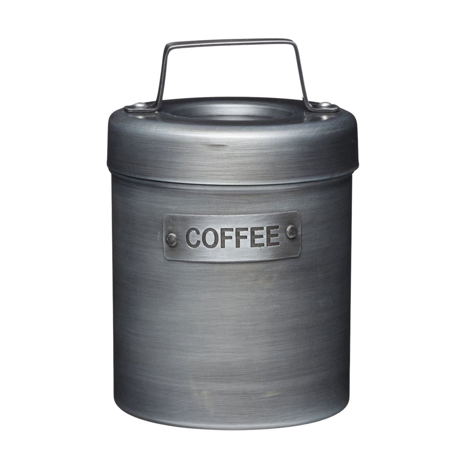 KitchenCraft Industrial Kitchen Vintage -Style Coffee Canister - Silver - INDCOFFEE - Jashanmal Home