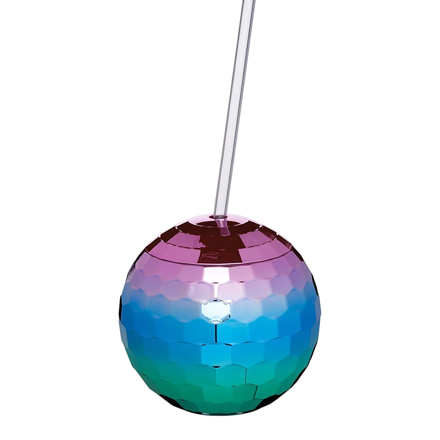 KitchenCraft BarCraft Disco Ball Cocktail Cup with Straw - Multicolour - BCDISCO - Jashanmal Home