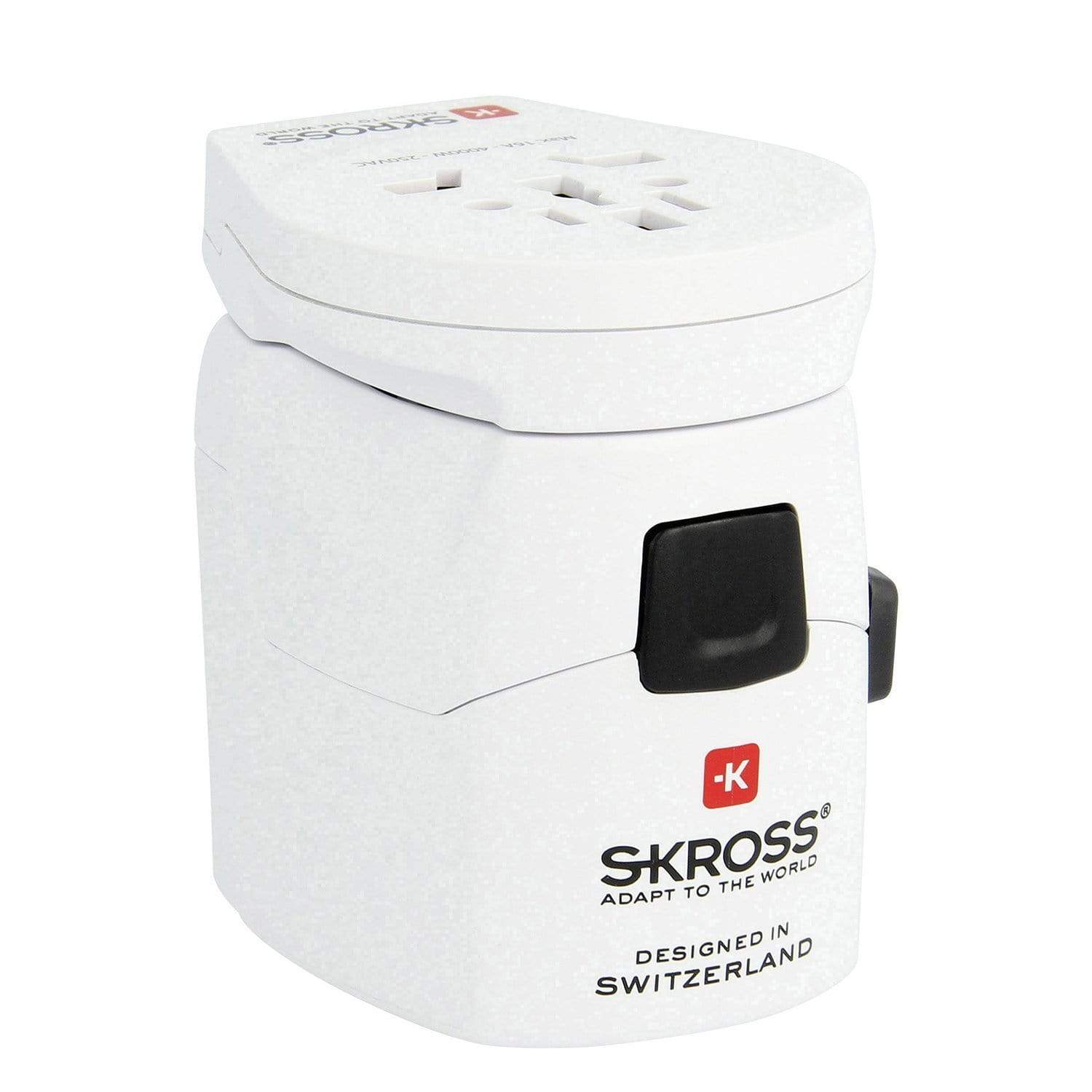 Skross Pro World and USB 6.3 A Multi Plug Adapter - White - 1302535 - Jashanmal Home