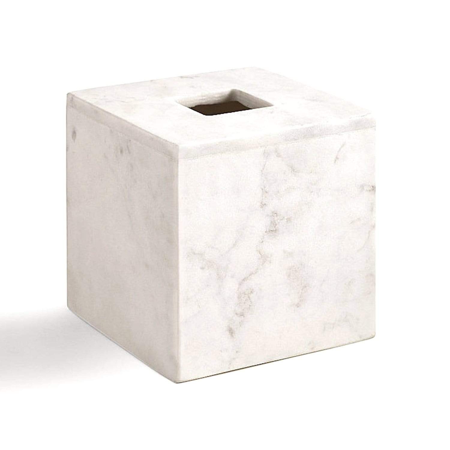 Kassatex Pietra Calacatta Marble Tissue Holder - White - APT-TH - Jashanmal Home