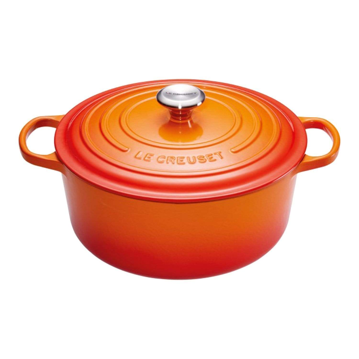 Le Creuset Round French Oven Casserole - Flame, 26 cm - 21177260902430 - Jashanmal Home