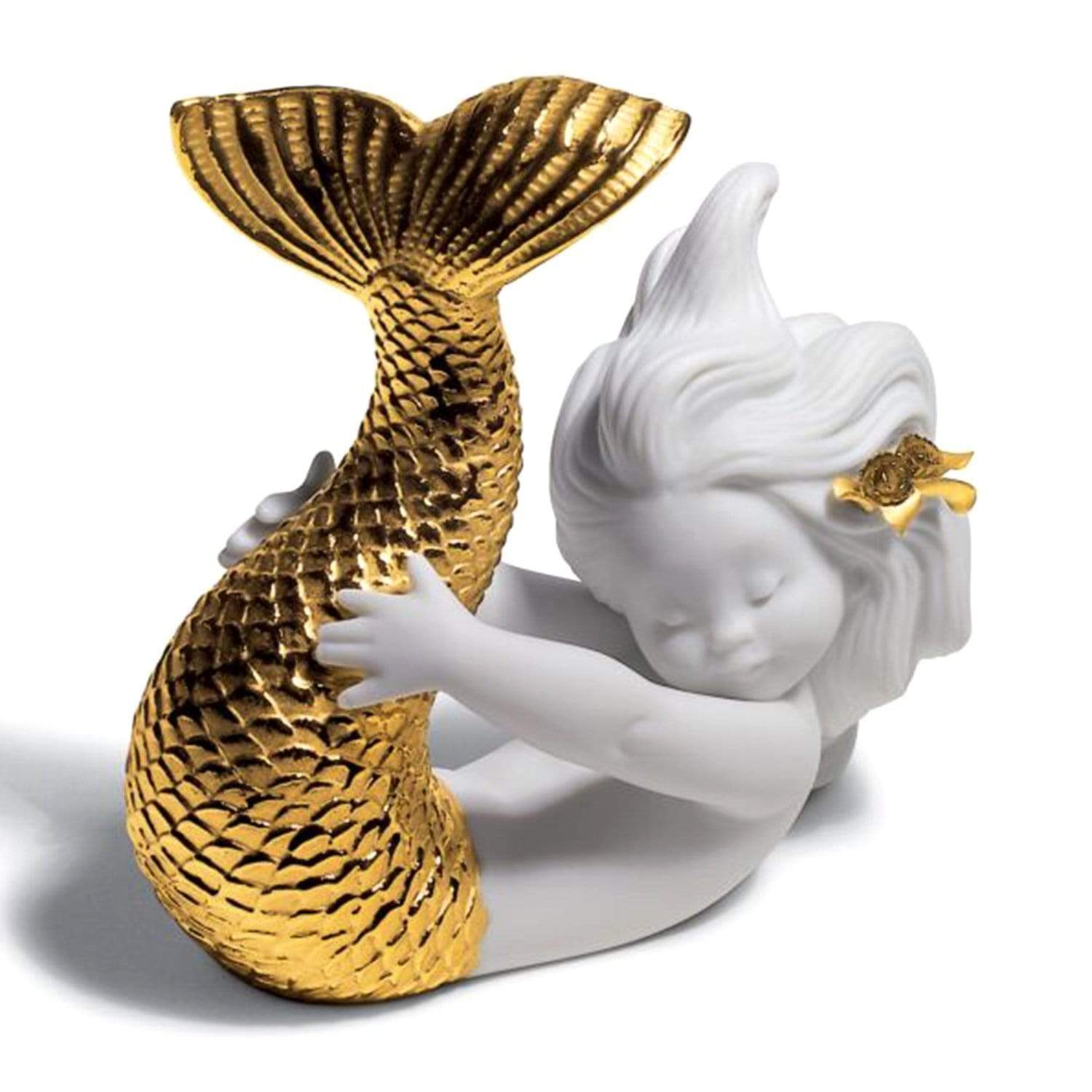 Lladro Playing At Sea Mermaid Figurine - 1008559 - Jashanmal Home