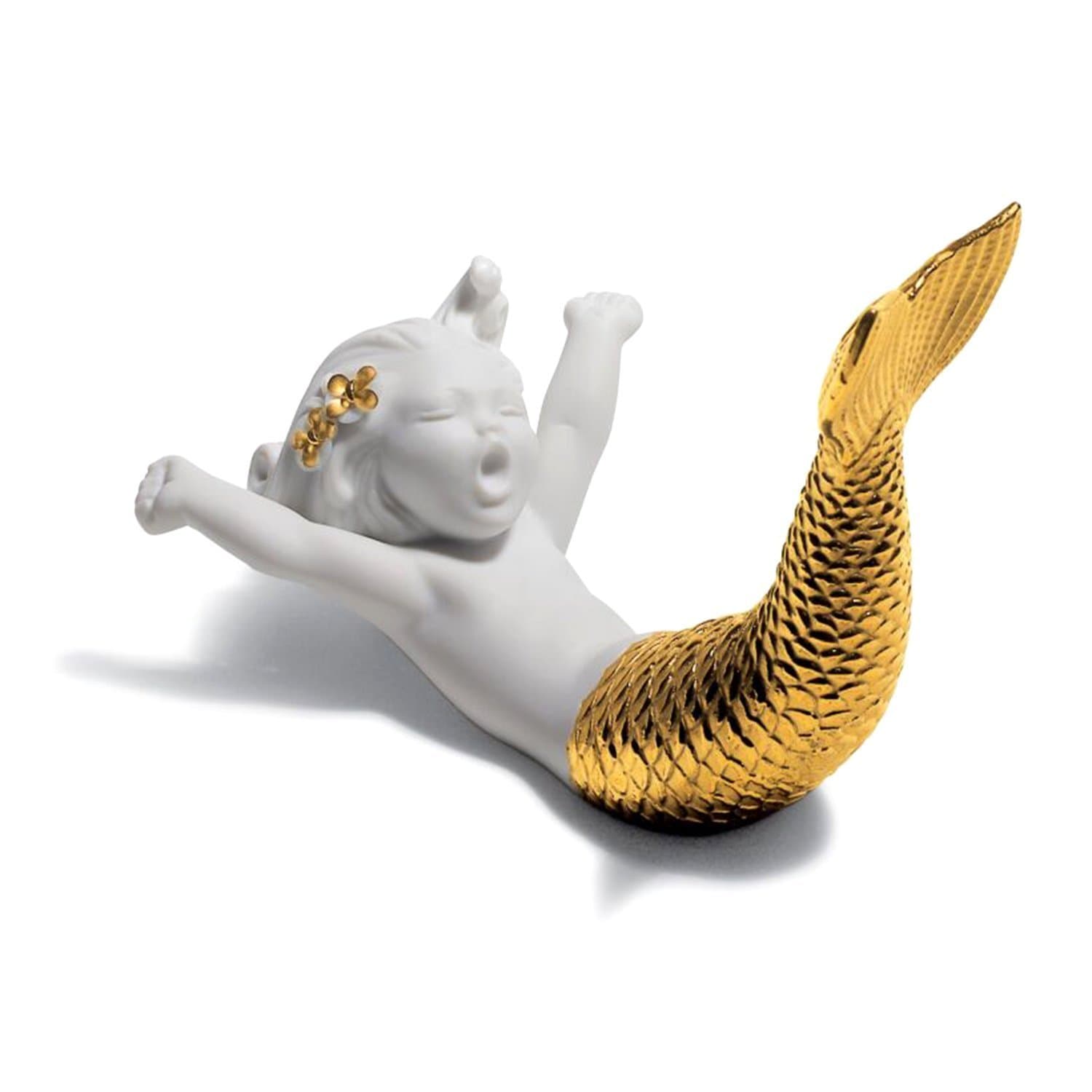 Lladro Waking Up At Sea Mermaid Figurine - 1008561 - Jashanmal Home