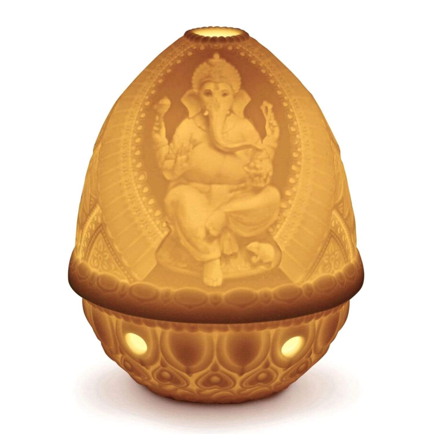 Lladro Lord Ganesha Lithophane Votive Light - 1017318 - Jashanmal Home