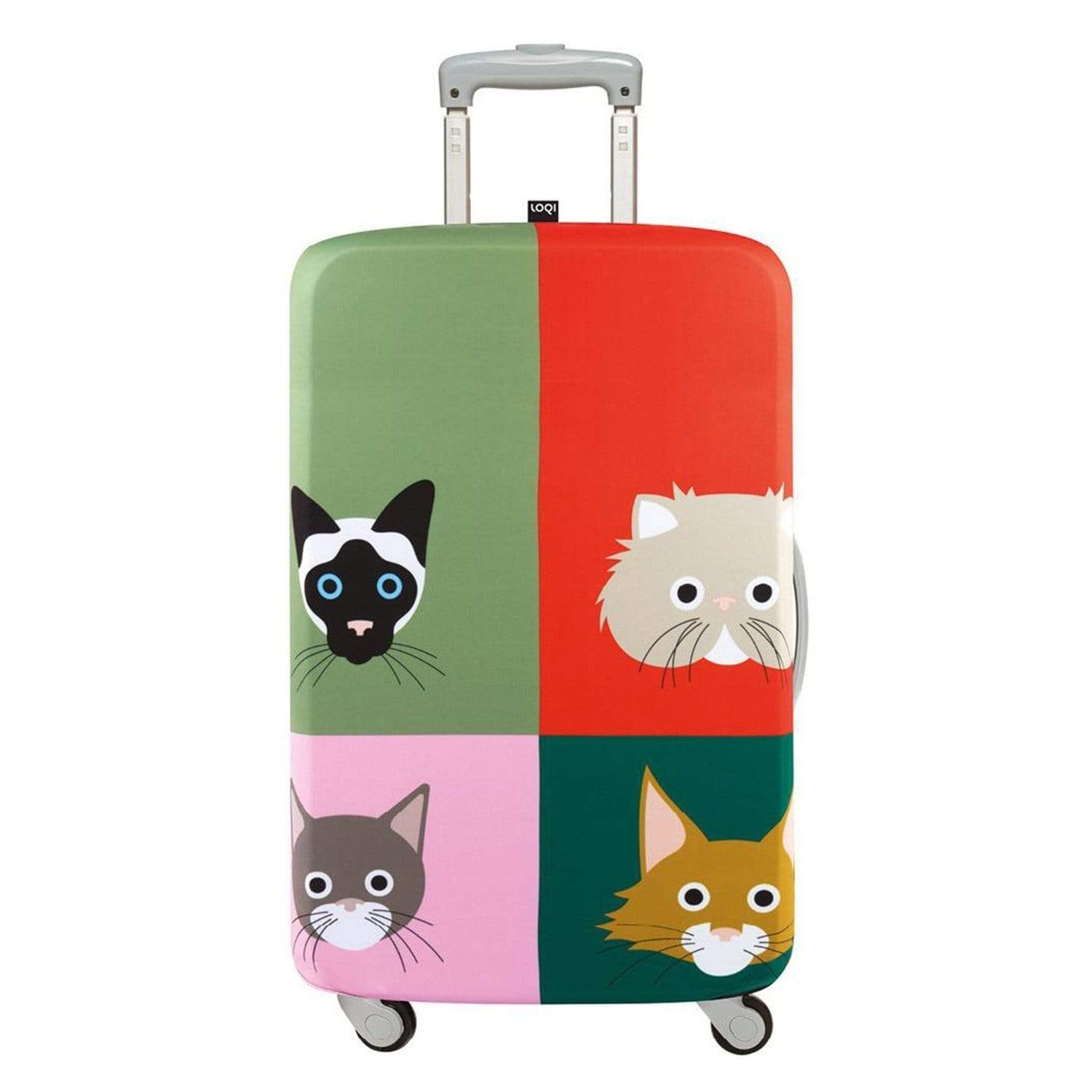 Loqi Artist Stephen Cheetham Cats Luggage Cover - Multicolour, Large - LL SC CA - Jashanmal Home