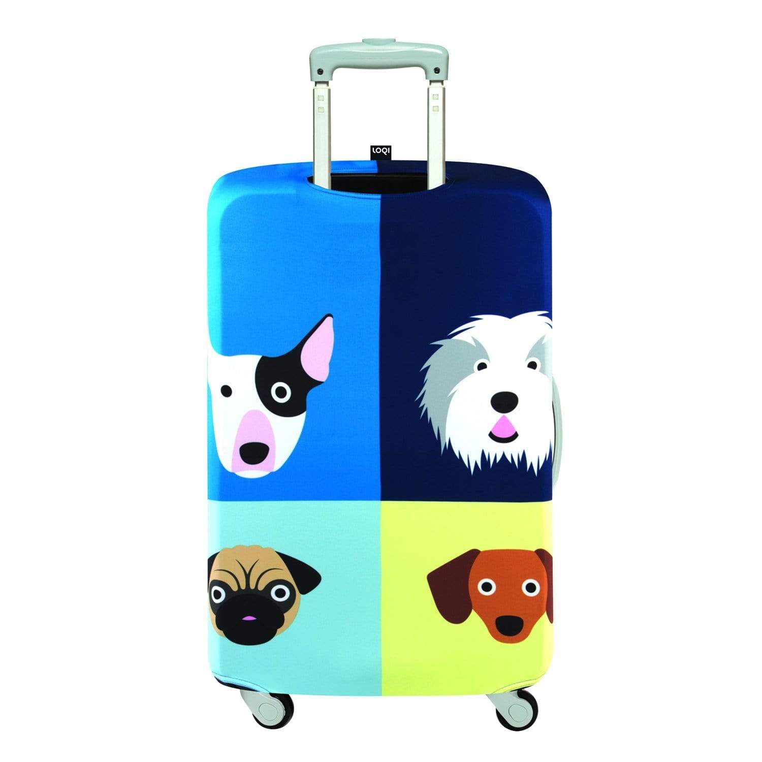 Loqi Artist Stephen Cheetham Dogs Luggage Cover - Multicolour, Small - LS.SC.DO - Jashanmal Home