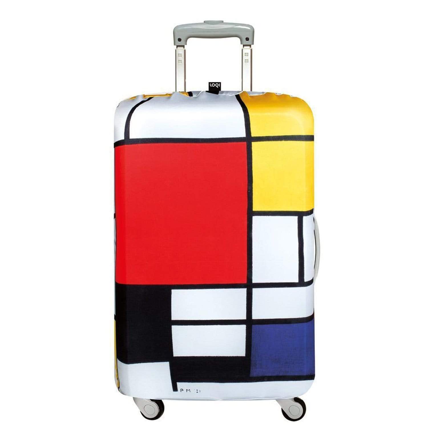 Loqi Museum Piet Mondrian Composition Luggage Cover - Multicolour, Small - LS PM CO - Jashanmal Home