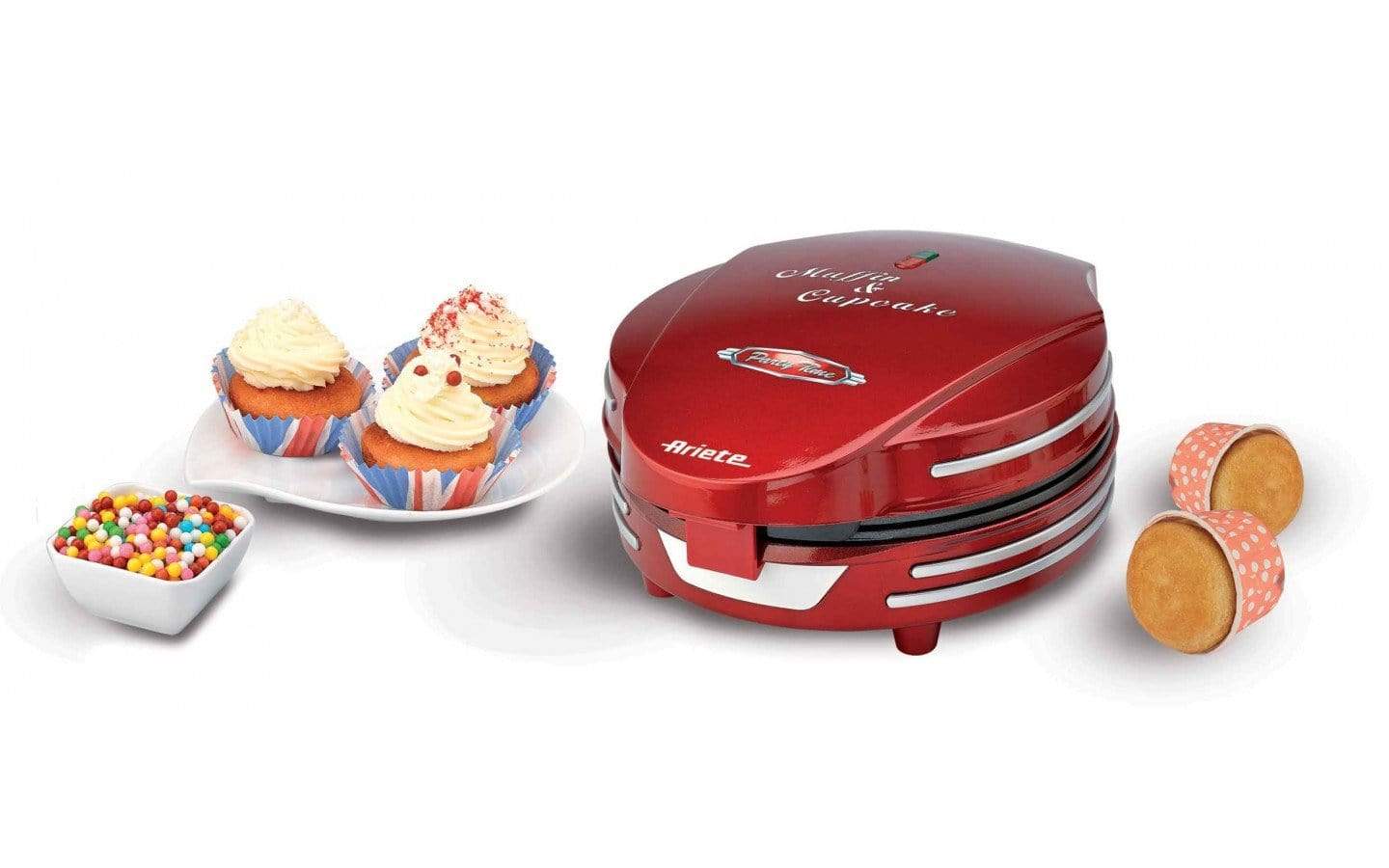 ARIETE PARTY TIME MUFFIN MAKER RED 0188