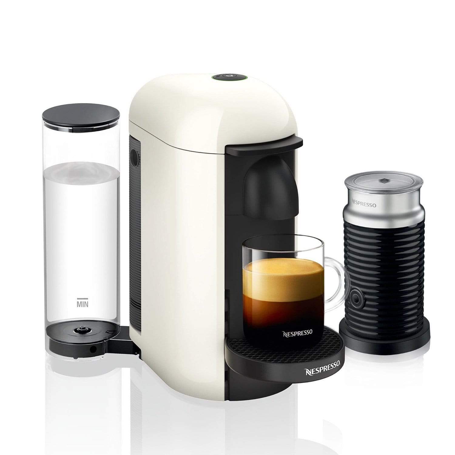 Nespresso Vertuo Plus Coffee Machine - White and Aero Black - GCB2-BU-WH - Jashanmal Home