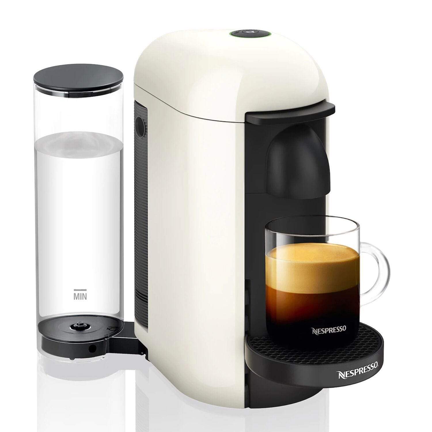 Nespresso Vertuo Plus Coffee Machine - White and Aero Black - GCB2-BU-WH - Jashanmal Home