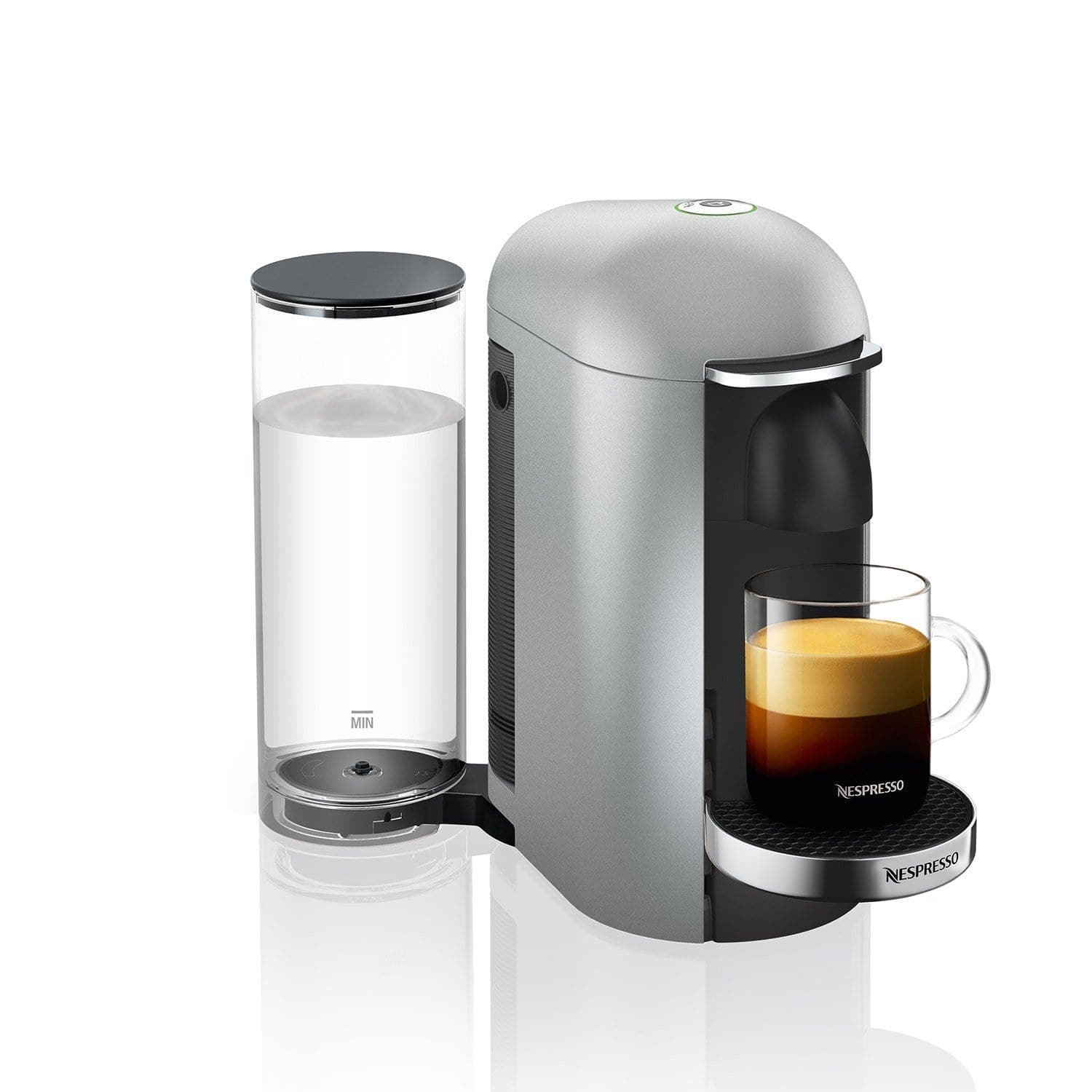 Nespresso ماكينة صنع القهوة Vertuo Plus - فضي ديلوكس وأسود هوائي - GCB2-BU-SI - Jashanmal Home