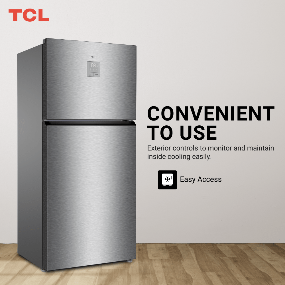 Tcl Top Mount Refrigerator Inox 700L