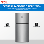 Tcl Top Mount Refrigerator Inox 700L