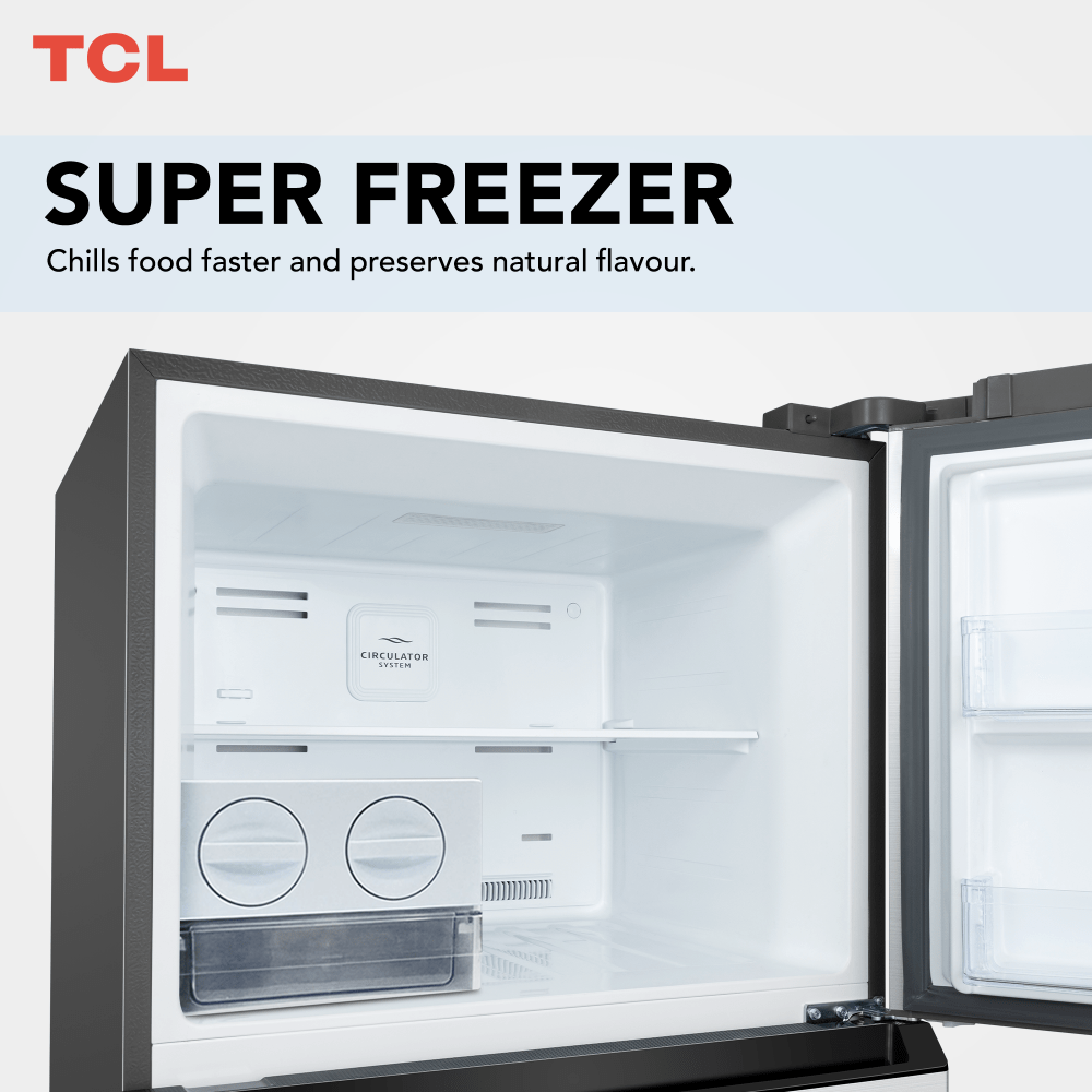 TCL Top Mount Refrigerator Inox 550L