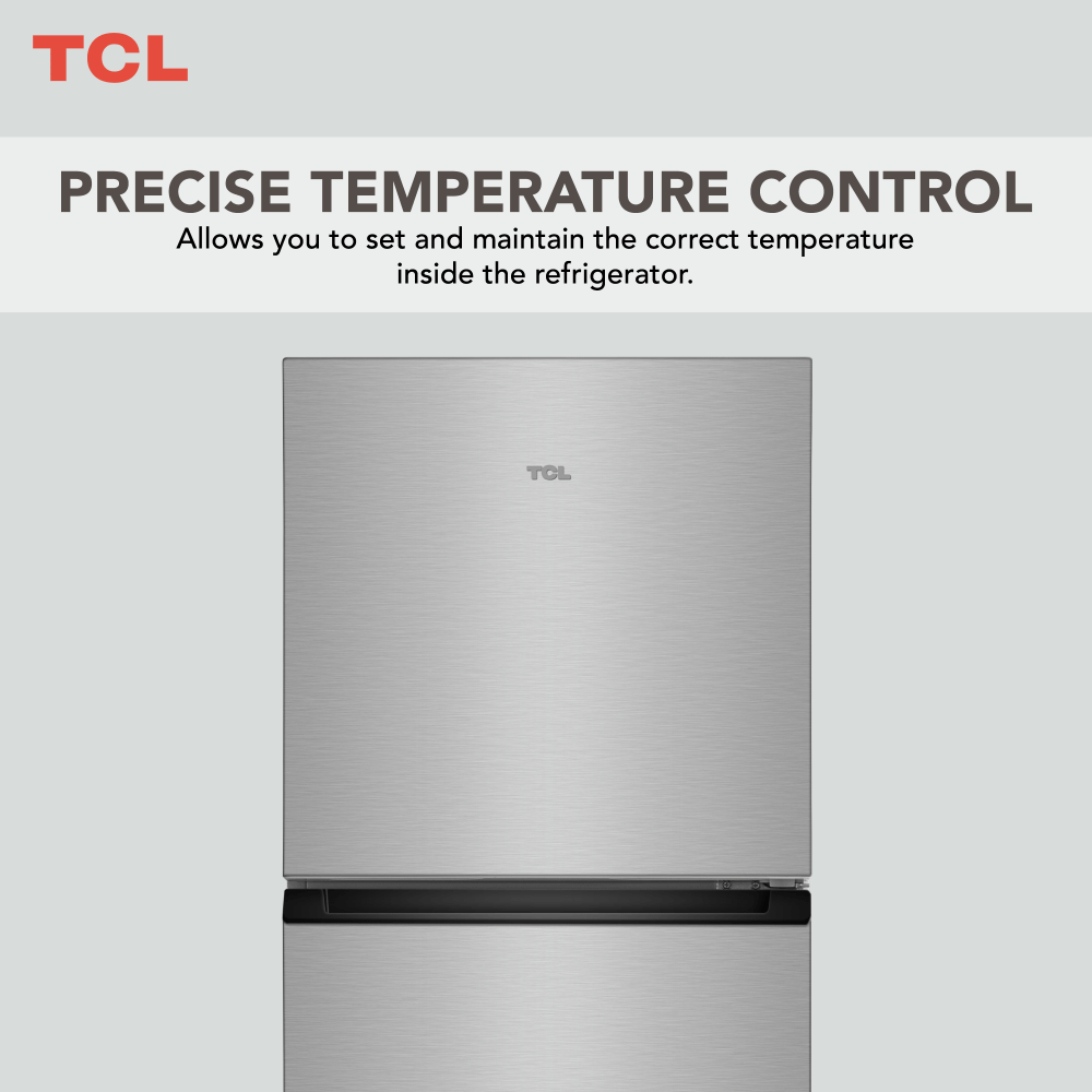 TCL Top Mount Refrigerator Inox 324L