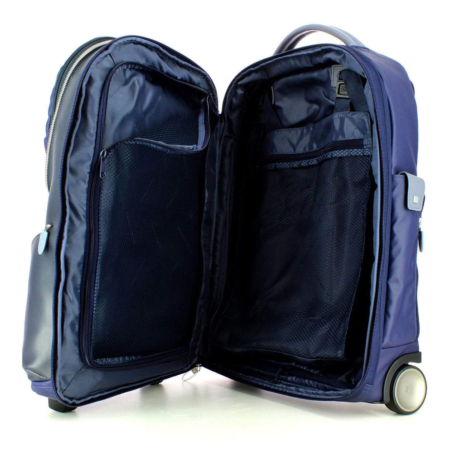 Piquadro Cabin Size Luggage Trolley Bag - Blue - BV3148OS/N - Jashanmal Home